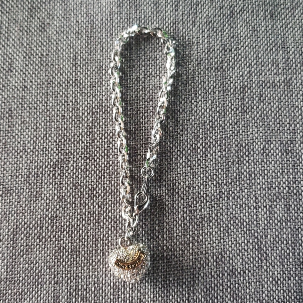 Juicy Couture Rhinestone Heart Bracelet